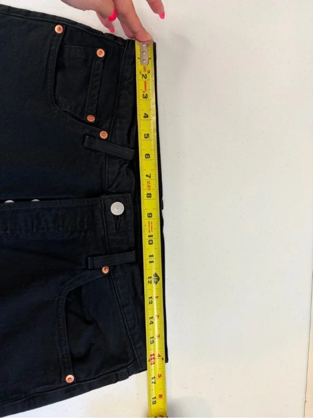 Levi's 501 Mens Button Fly Light Wash Black Straight Leg Denim 32x30 Denim